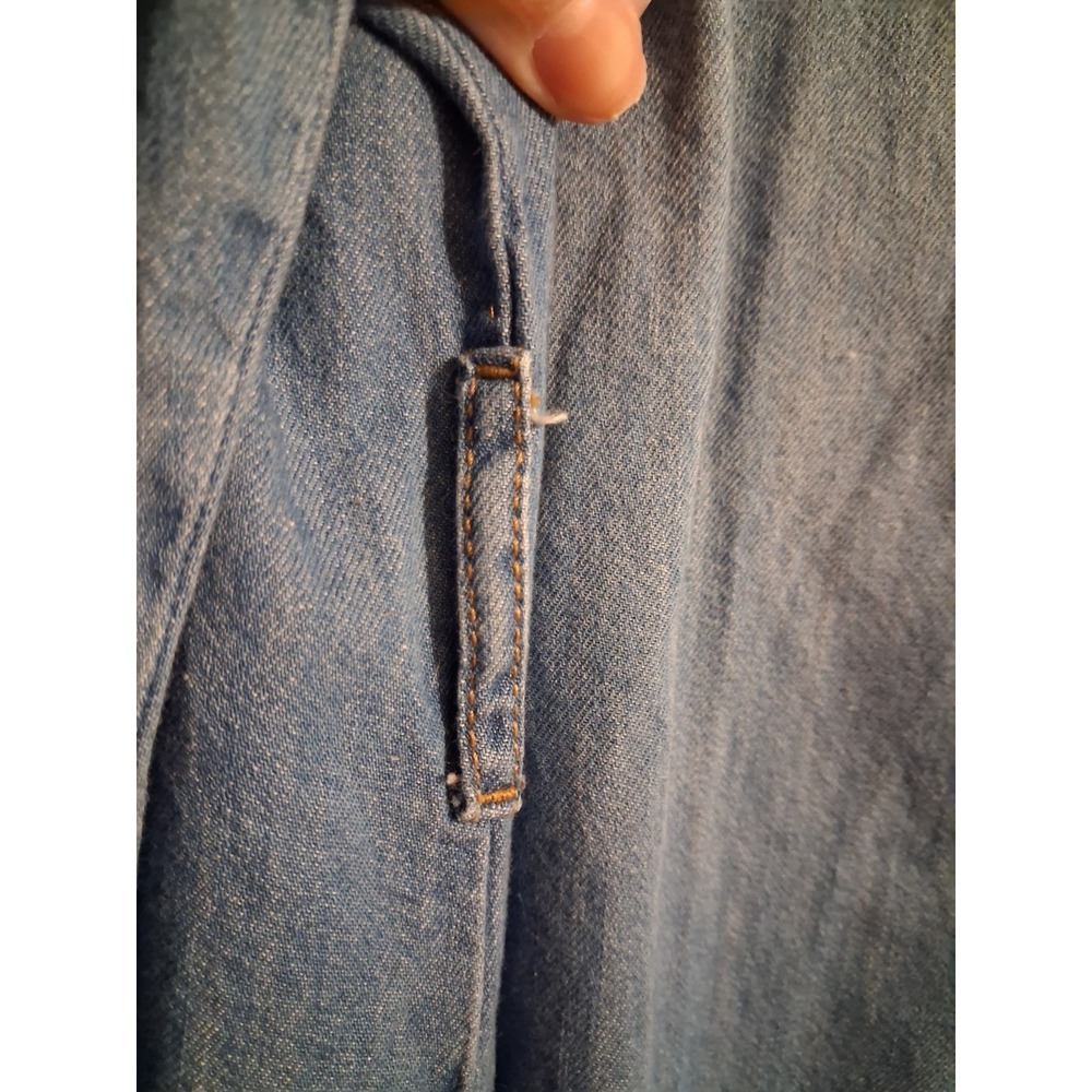 Lane Bryant Plus 3X 100% Cotton Chambray Denim Shirt Dress Belt Western Capsule - Picture 11 of 16